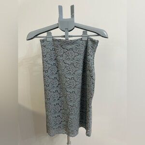 Zara Baby Blue Lace Maxi Skirt Size Small